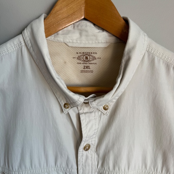 G.H. Bass & Co. Men's Short Sleeve Outdoor Button Up Shirt 2XL‎ Fishing Pockets - Picture 5 of 12